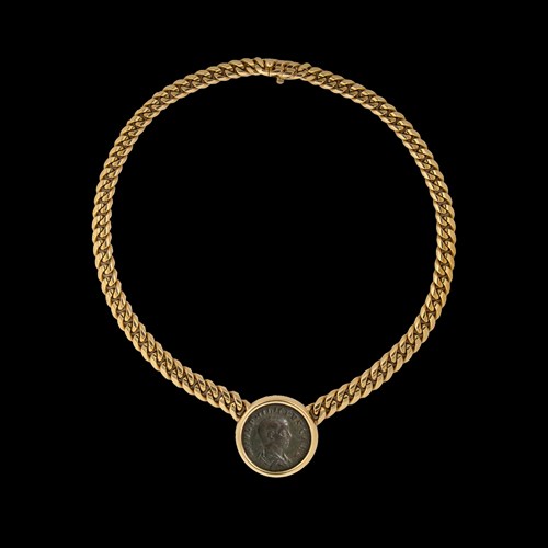 Bvlgari 'Monete' gold necklace.